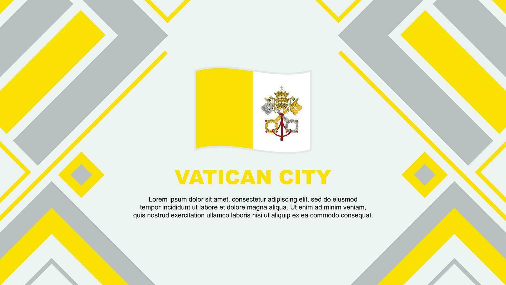 Vatican ville drapeau abstrait Contexte conception modèle. Vatican ville indépendance journée bannière fond d'écran vecteur illustration. Vatican ville drapeau