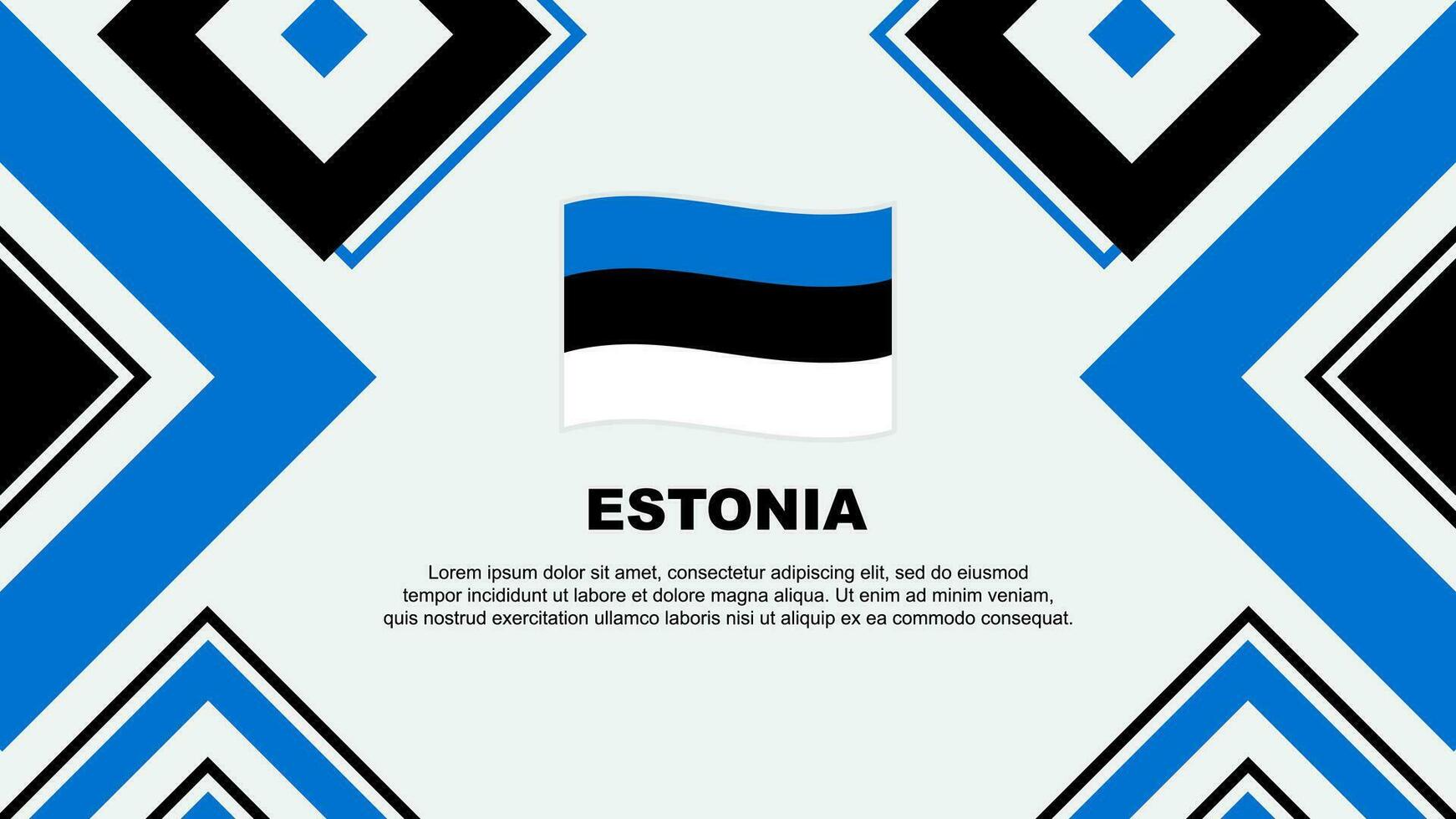 Estonie drapeau abstrait Contexte conception modèle. Estonie indépendance journée bannière fond d'écran vecteur illustration. Estonie indépendance journée