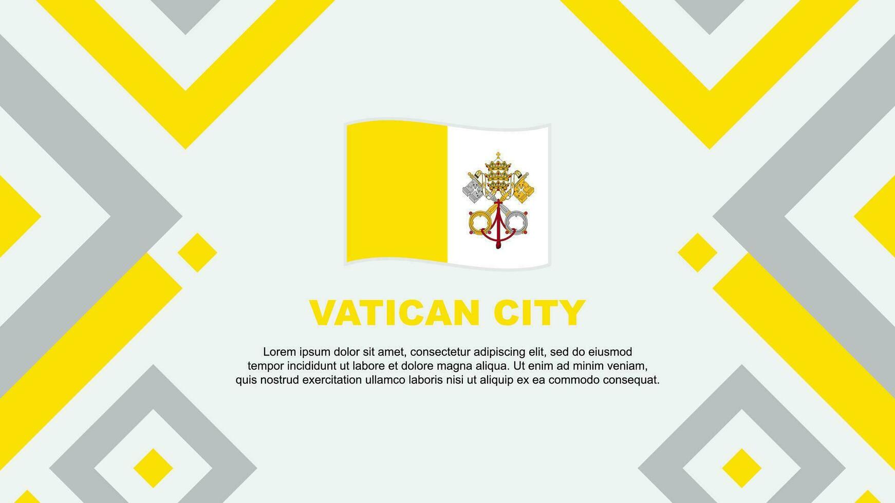 Vatican ville drapeau abstrait Contexte conception modèle. Vatican ville indépendance journée bannière fond d'écran vecteur illustration. Vatican ville modèle