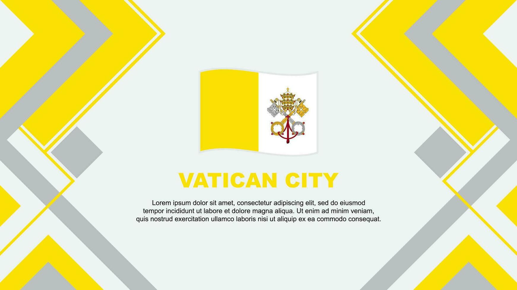 Vatican ville drapeau abstrait Contexte conception modèle. Vatican ville indépendance journée bannière fond d'écran vecteur illustration. Vatican ville bannière