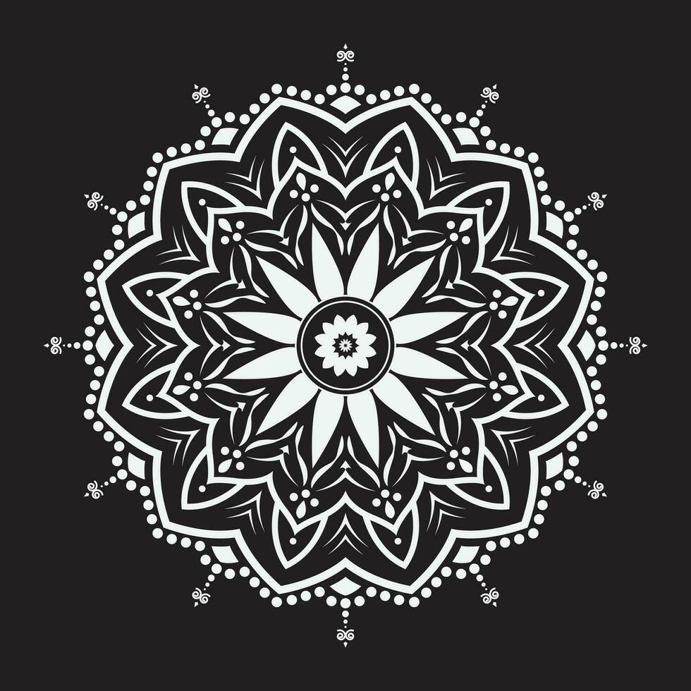 blanc luxe mandala vecteur conception, mandala pour henné, Mehndi, tatouage, décoratif ethnique ornemental éléments, Oriental motifs