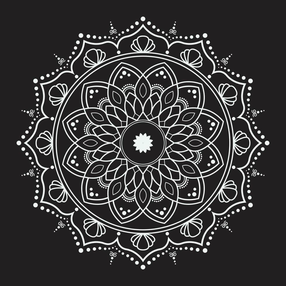 blanc luxe mandala vecteur conception, mandala pour henné, Mehndi, tatouage, décoratif ethnique ornemental éléments, Oriental motifs