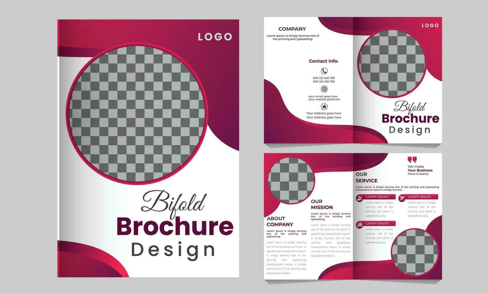 entreprise bifold brochure modèle conception gratuit vecteur