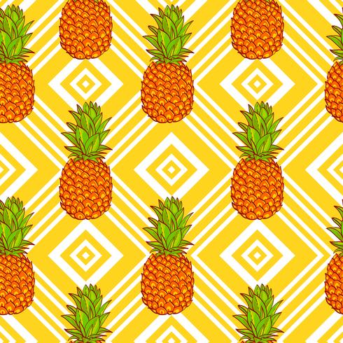 Fond d&#39;ananas tropical vecteur