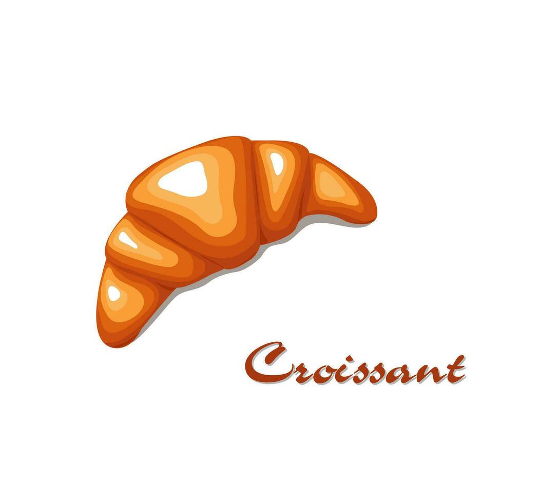 français croissant esquisser. croissant icône pour boulangerie boutique, menu, café, boulangerie, etc. nourriture vecteur illustration.