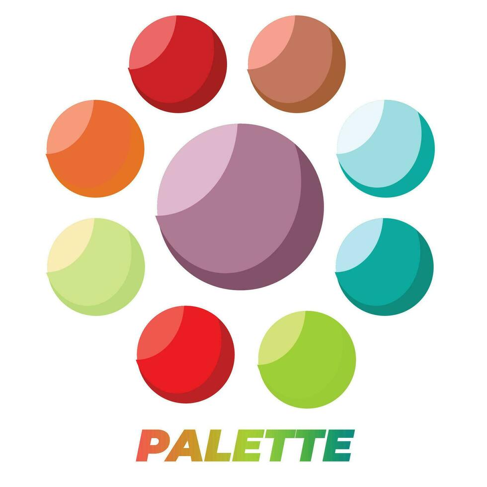 Couleur cercle palette combinaison ensemble vecteur