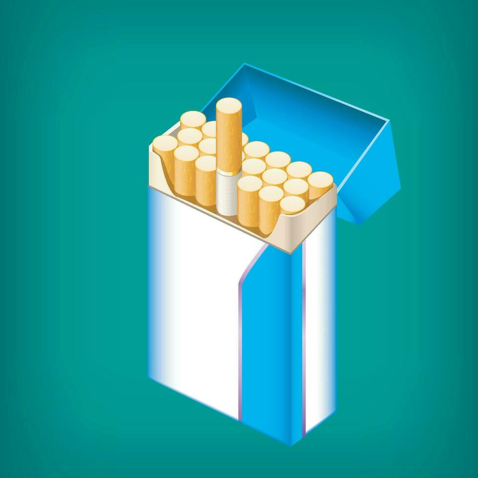 Paquet de cigarettes vecteur