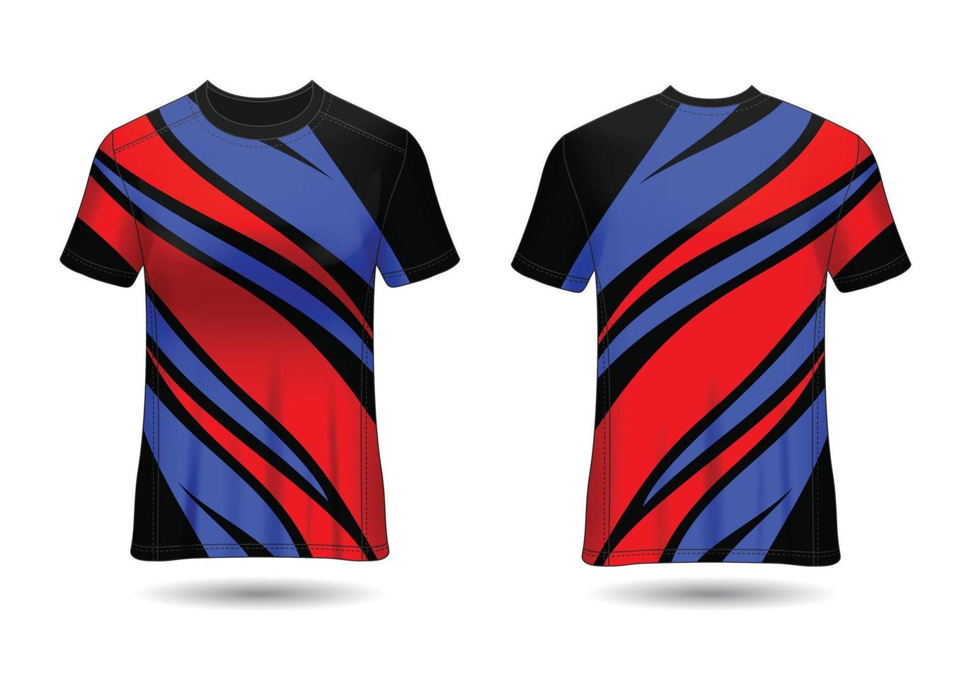 conception de t-shirt sport. maillot de course. vue avant et arrière uniforme. vecteur