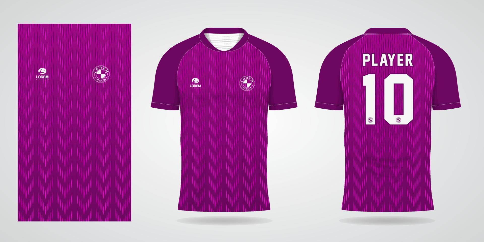 modèle de maillot violet pour les uniformes d'équipe et la conception de t-shirt de football vecteur
