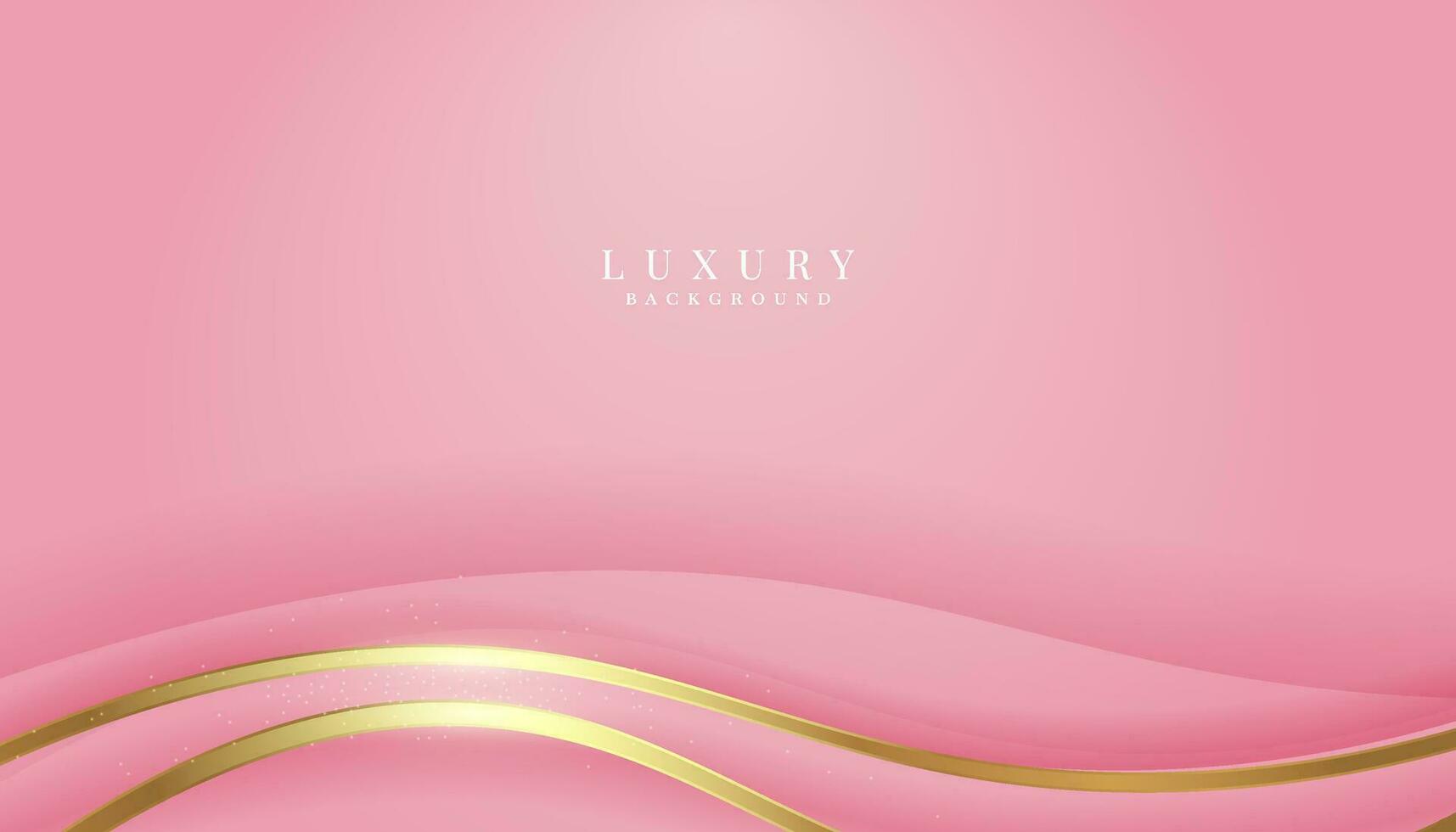 luxueux rose Contexte avec pétillant or et briller. moderne élégant abstrait Contexte vecteur