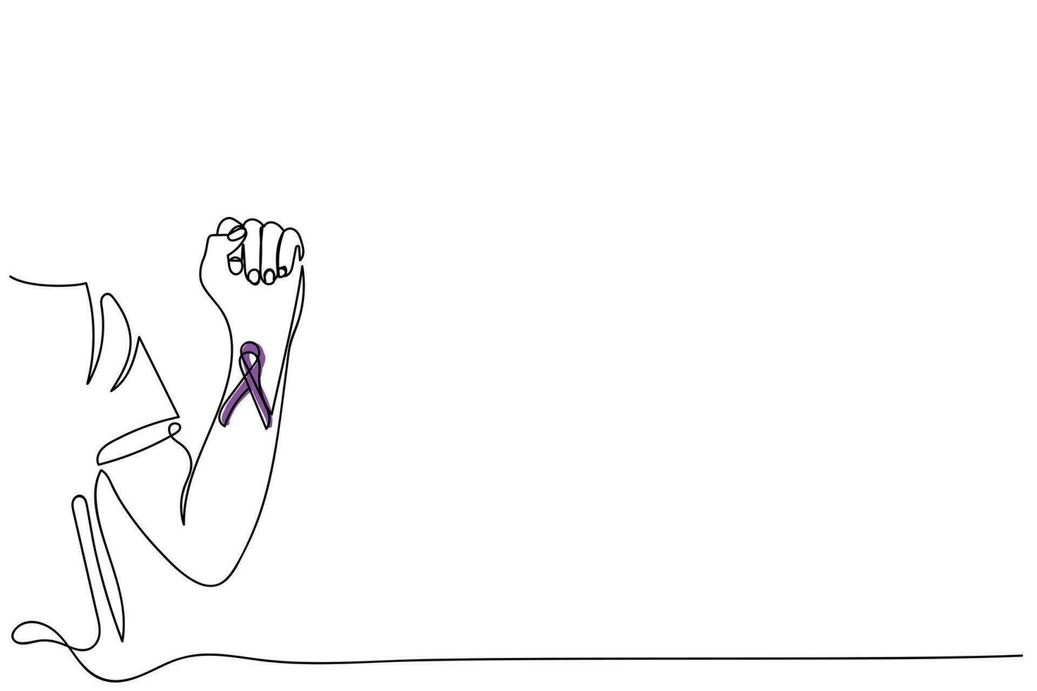 violet ruban pour violence, pancréatique, oesophagien, testiculaire cancer, Alzheimer, épilepsie, lupus, sarcoïdose et fibromyalgie. vecteur