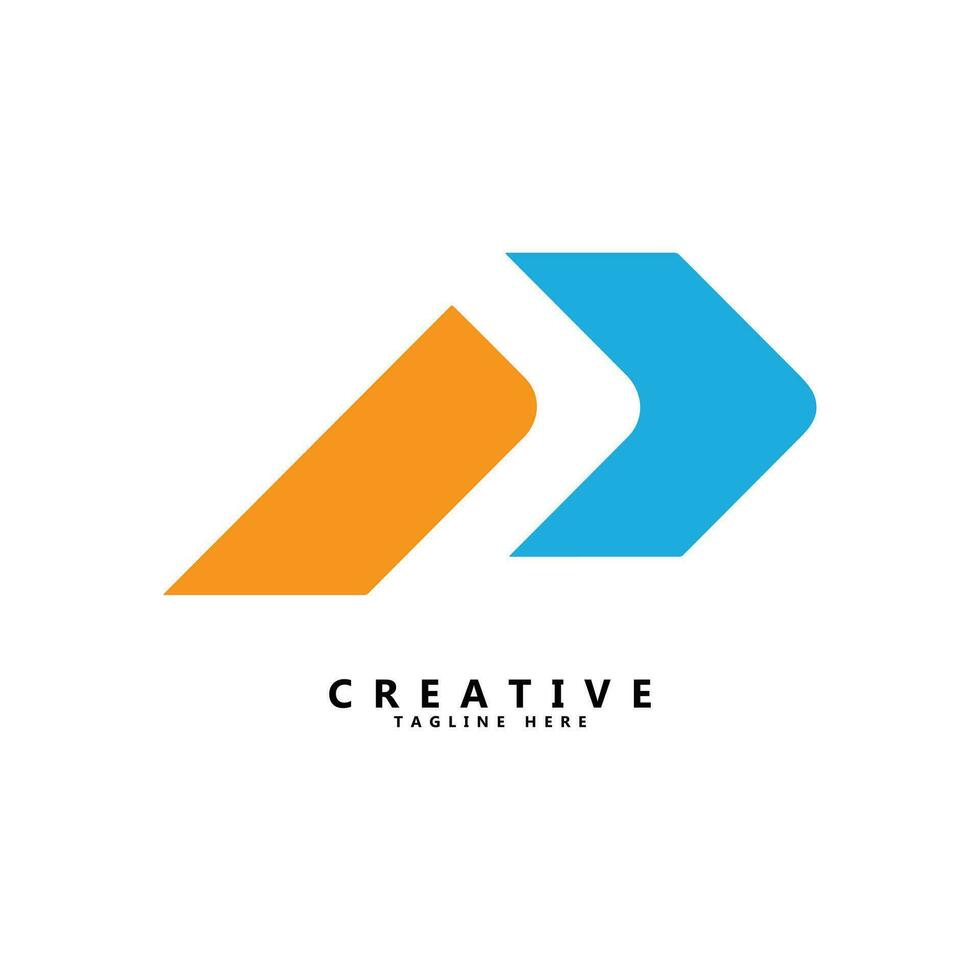 p ou r lettre Créatif logo desgn vecteur