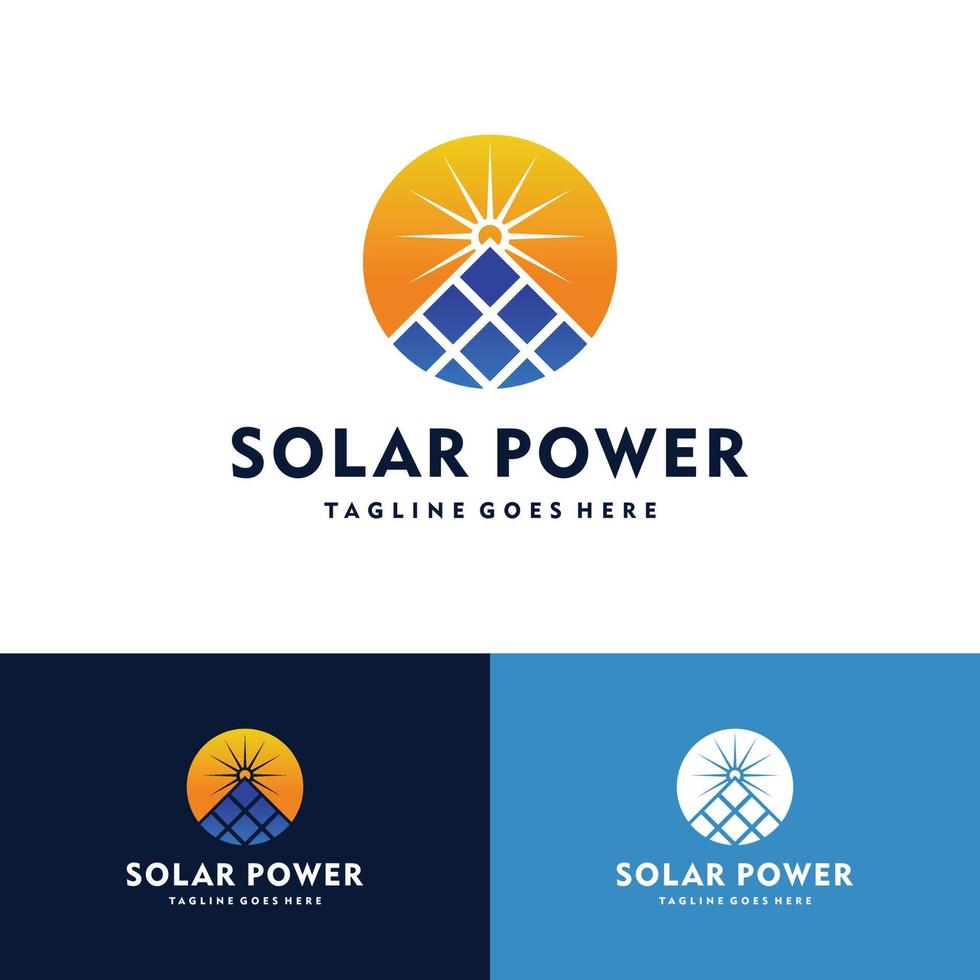 soleil, énergie solaire, énergie solaire, énergie, logo, vecteur, icône, illustration vecteur