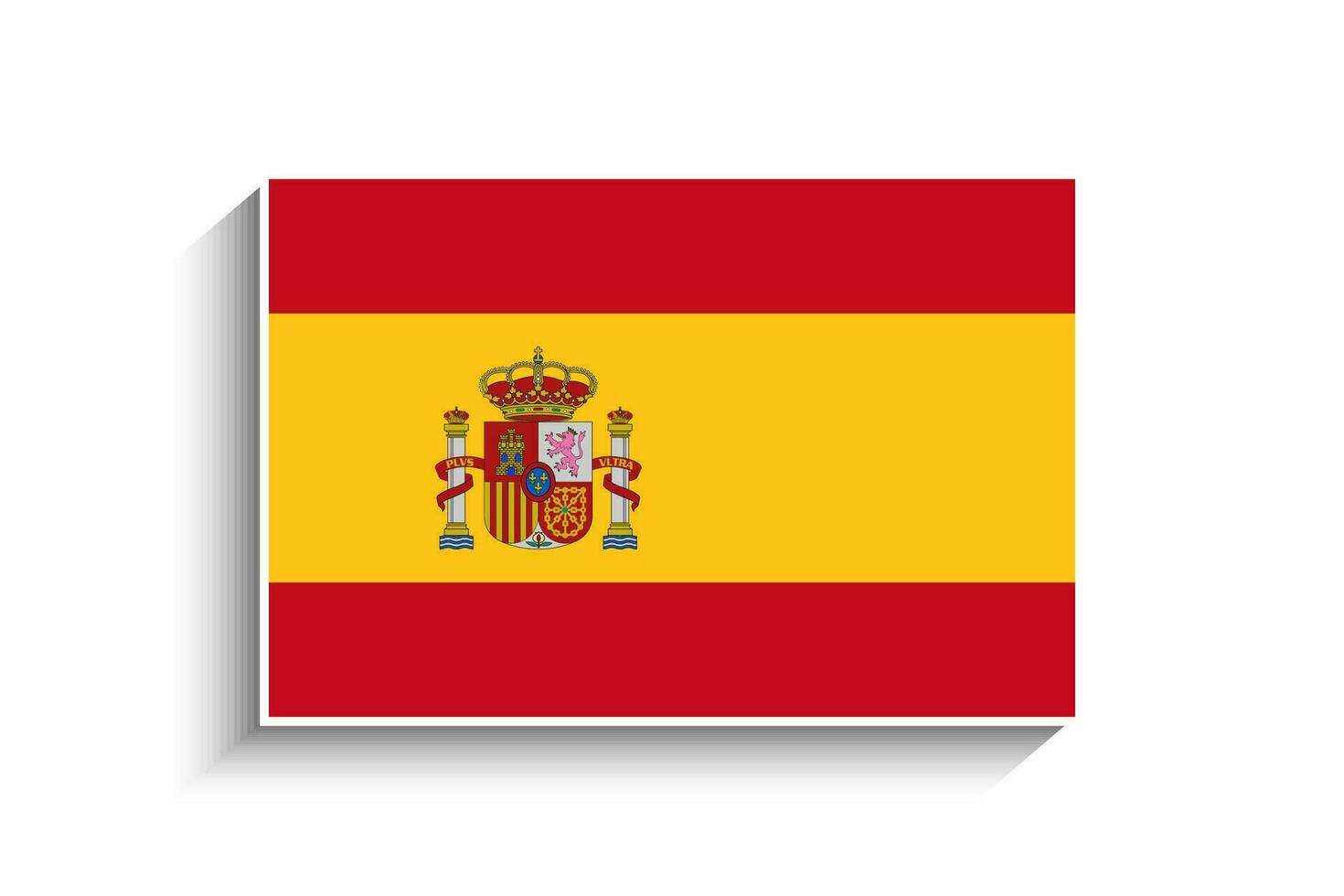 plat rectangle Espagne drapeau icône vecteur