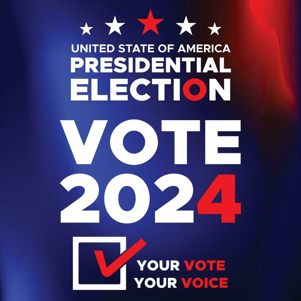 voter 2024. présidentiel élection journée dans uni États. élection 2024 Etats-Unis. politique élection campagne bannière. arrière-plan, poste, bannière, carte, affiche conception avec voter journée novembre 5 nous vecteur