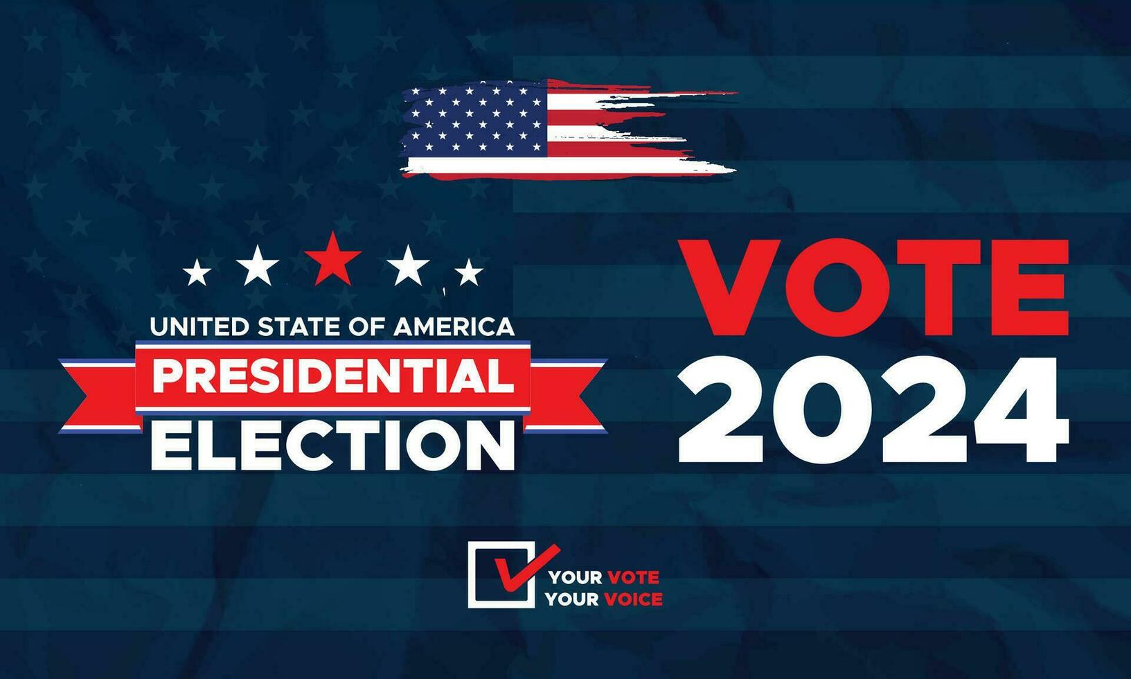 voter 2024. présidentiel élection journée dans uni États. élection 2024 Etats-Unis. politique élection campagne bannière. arrière-plan, poste, bannière, carte, affiche conception avec voter journée novembre 5 nous vecteur