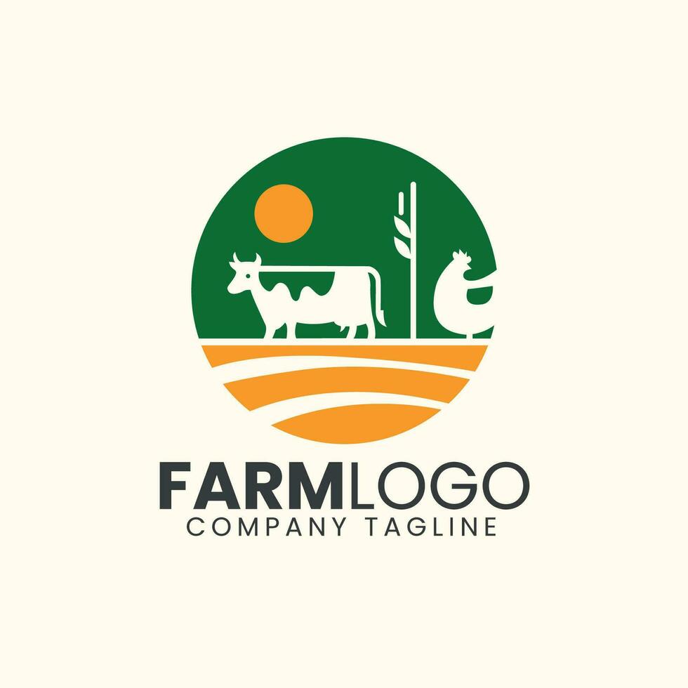 agricole agriculture logo conception modèle vecteur