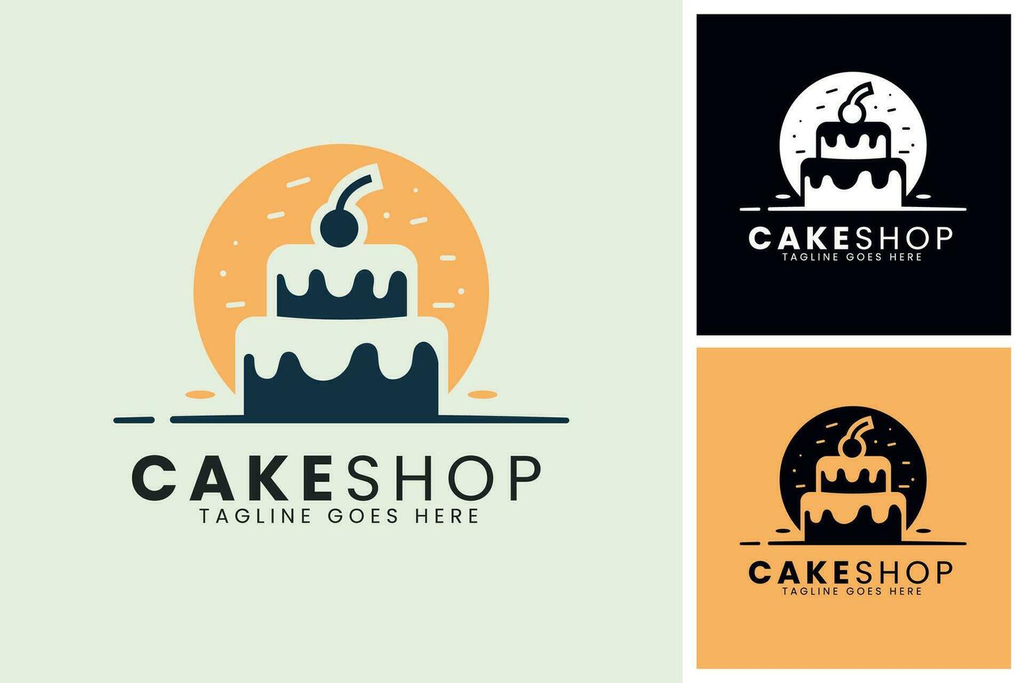 gâteau entreprise logo conception vecteur