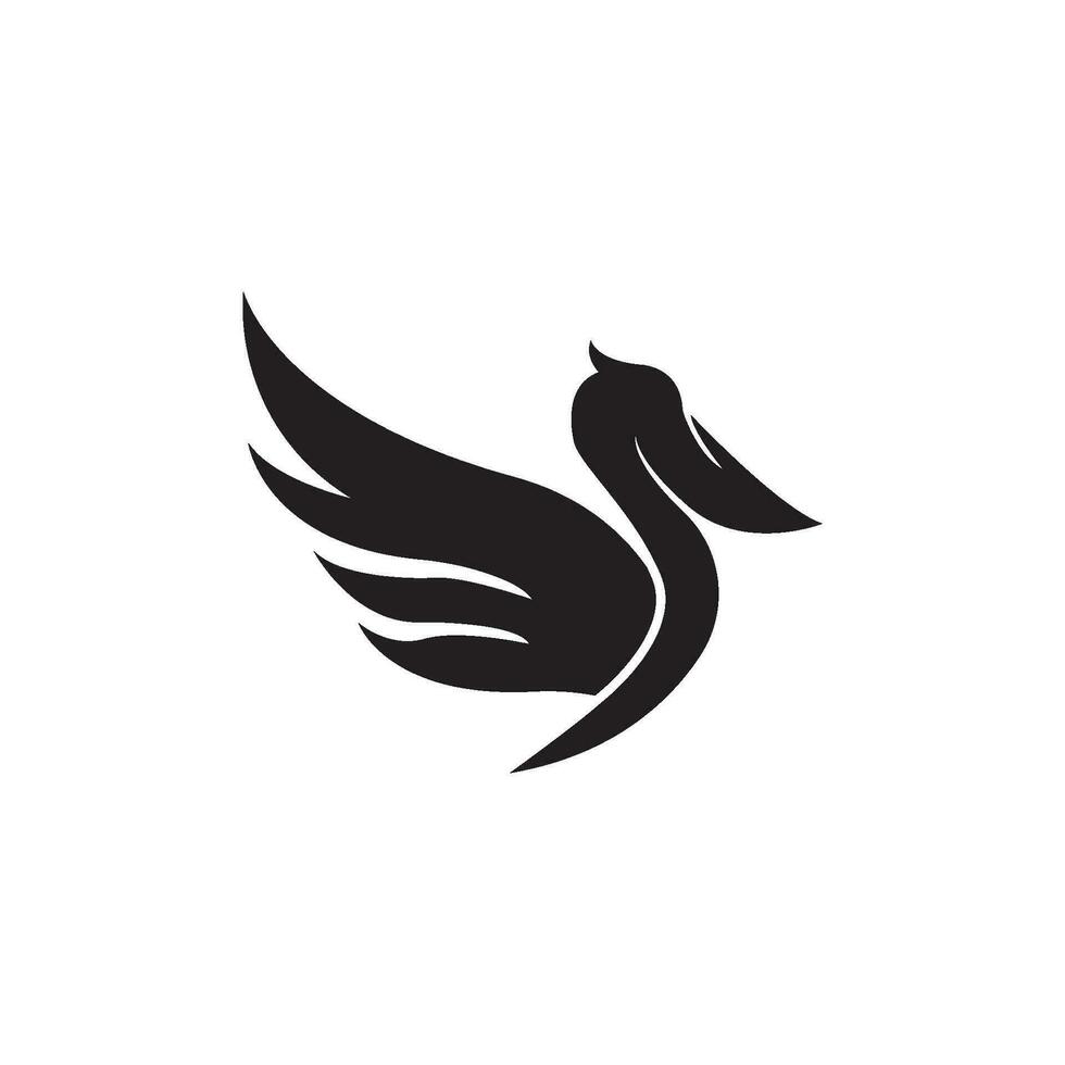 pélican oiseau logo vecteur icône dans Facile illustration conception
