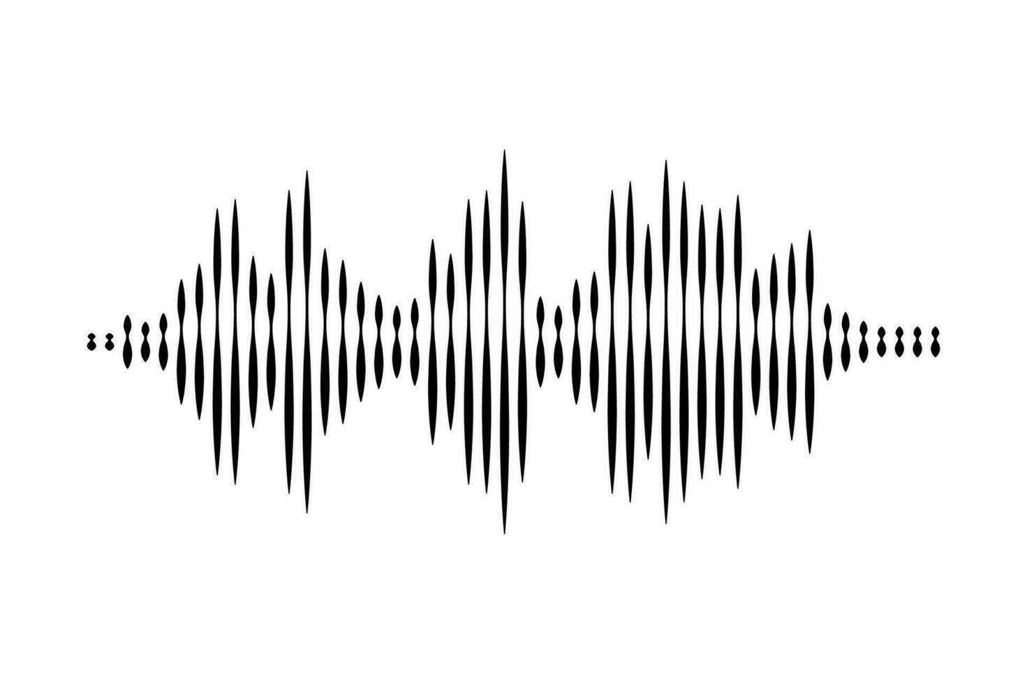 icône d'onde sonore ou de message vocal. forme d'onde musicale, lecture de la radio de piste. ligne d'égaliseur audio. illustration vectorielle vecteur