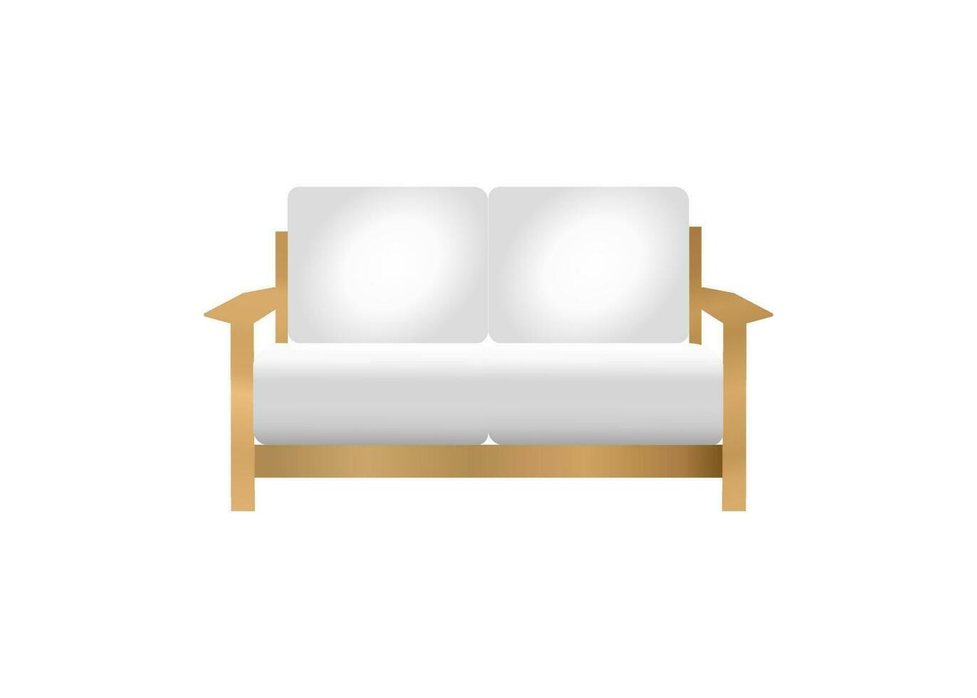 le illustration de en bois canapé chaise et blanc oreiller muji style Japonais style pour intérieur conception concept vecteur