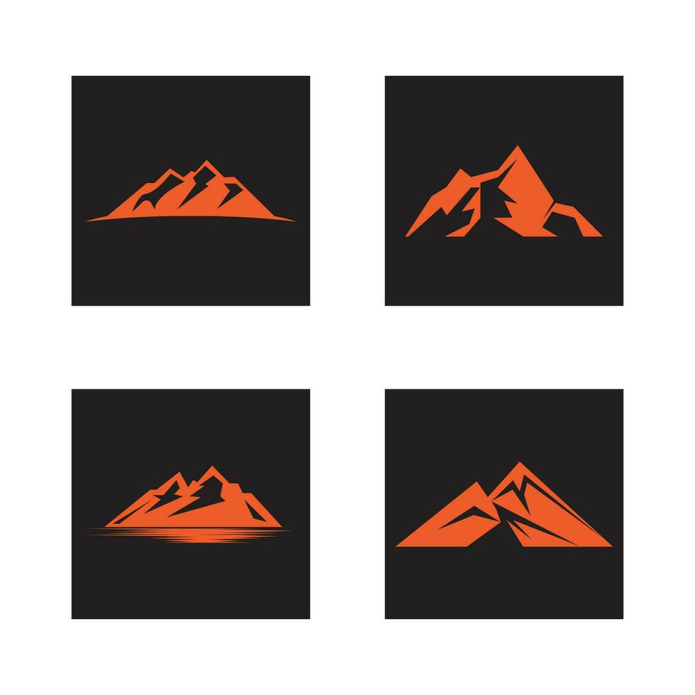 montagne icône logo modèle vector illustration design