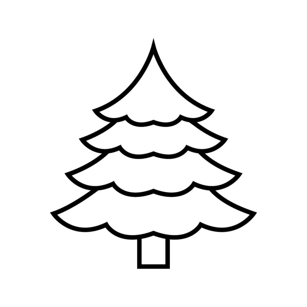 Noël arbre vecteur icône. Nouveau année illustration signe. hiver symbole.