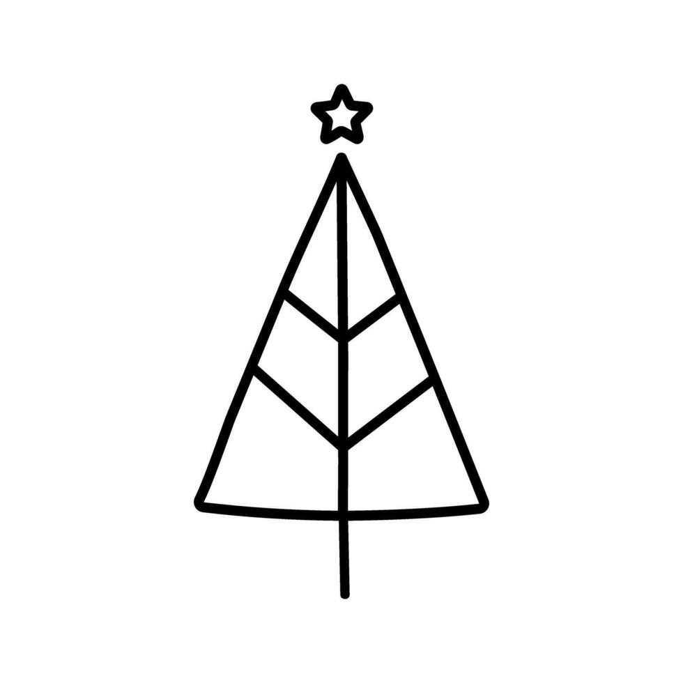 Noël arbre vecteur icône. Nouveau année illustration signe. hiver symbole.