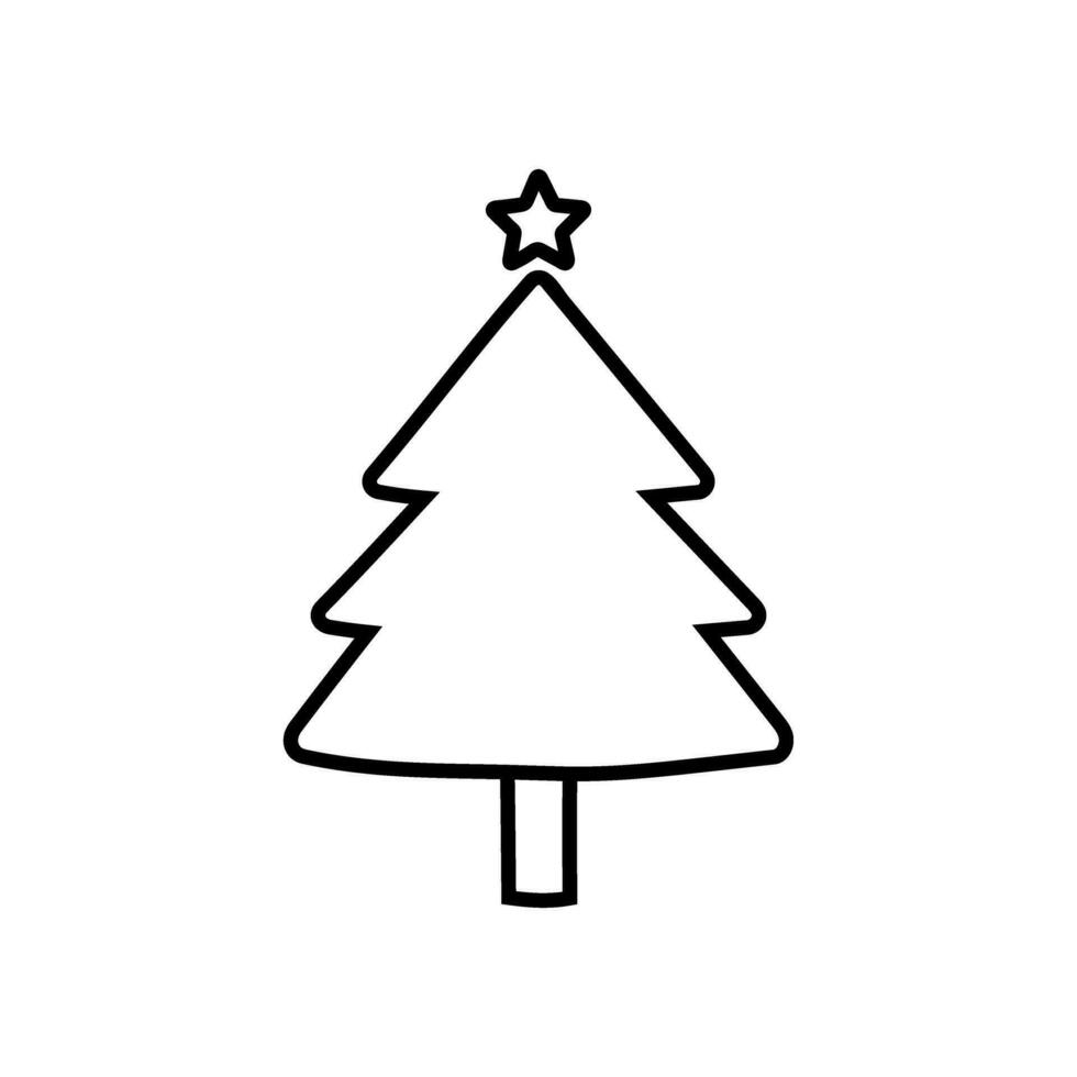 Noël arbre vecteur icône. Nouveau année illustration signe. hiver symbole.