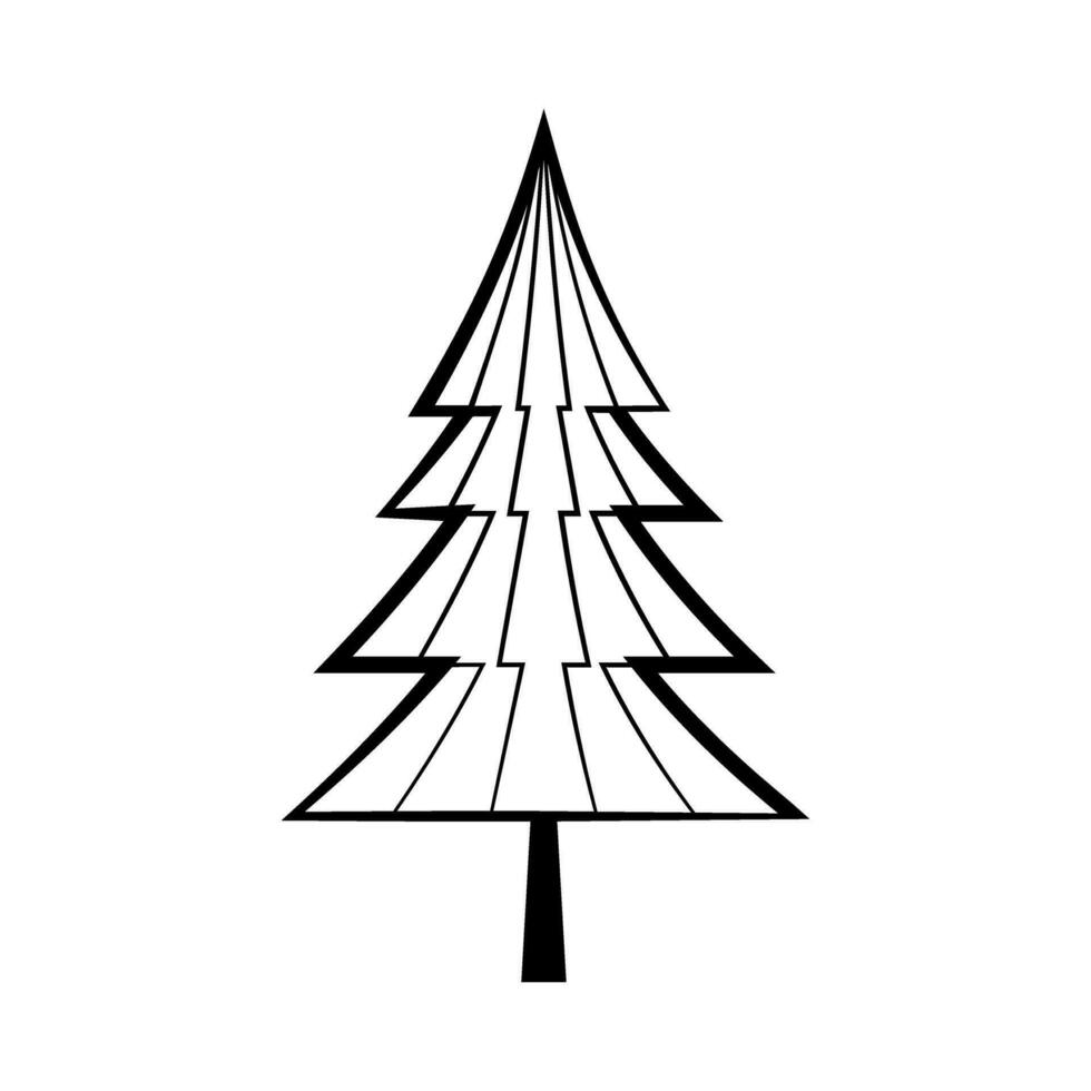 Noël arbre vecteur icône. Nouveau année illustration signe. hiver symbole.