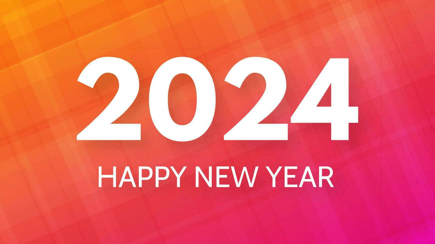 2024 content Nouveau année sur coloré Contexte vecteur