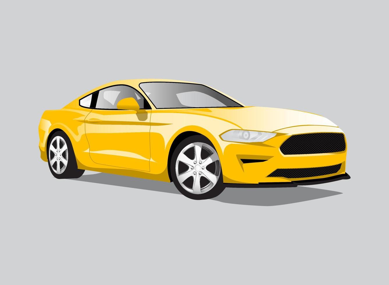 illustration de voiture jaune vecteur