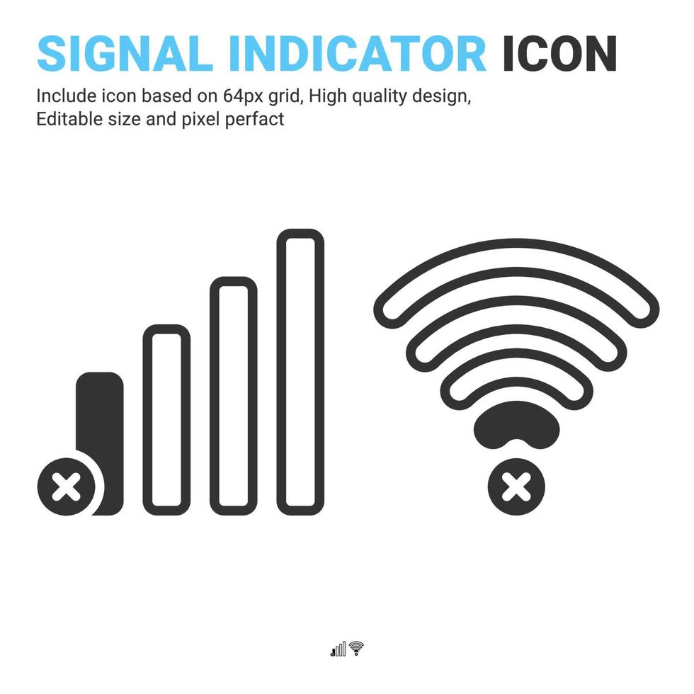 icône de vecteur de niveau réseau vide isolé sur fond blanc. indicateur de signal de conception vectorielle, niveau de l'opérateur mobile, concept d'icône de symbole de niveau de force radio pour les applications, la connexion et la technologie