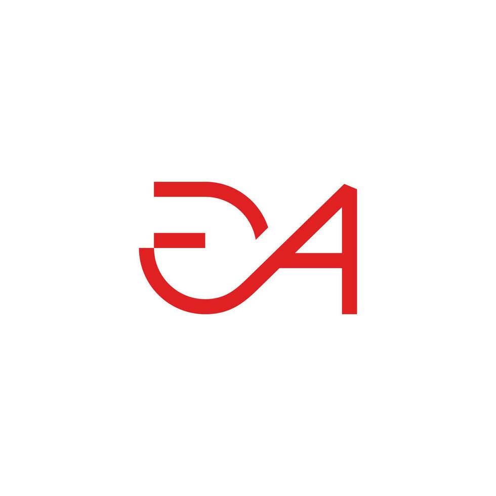 lettre ea Facile linéaire abstrait logo vecteur