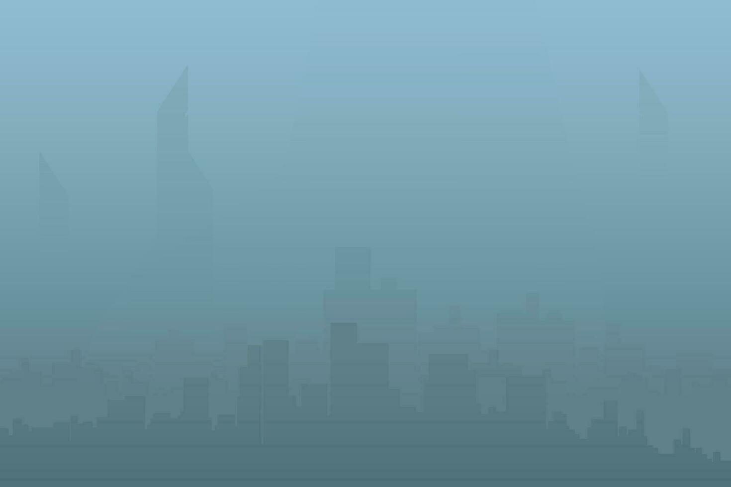 ville silhouette la pollution vecteur