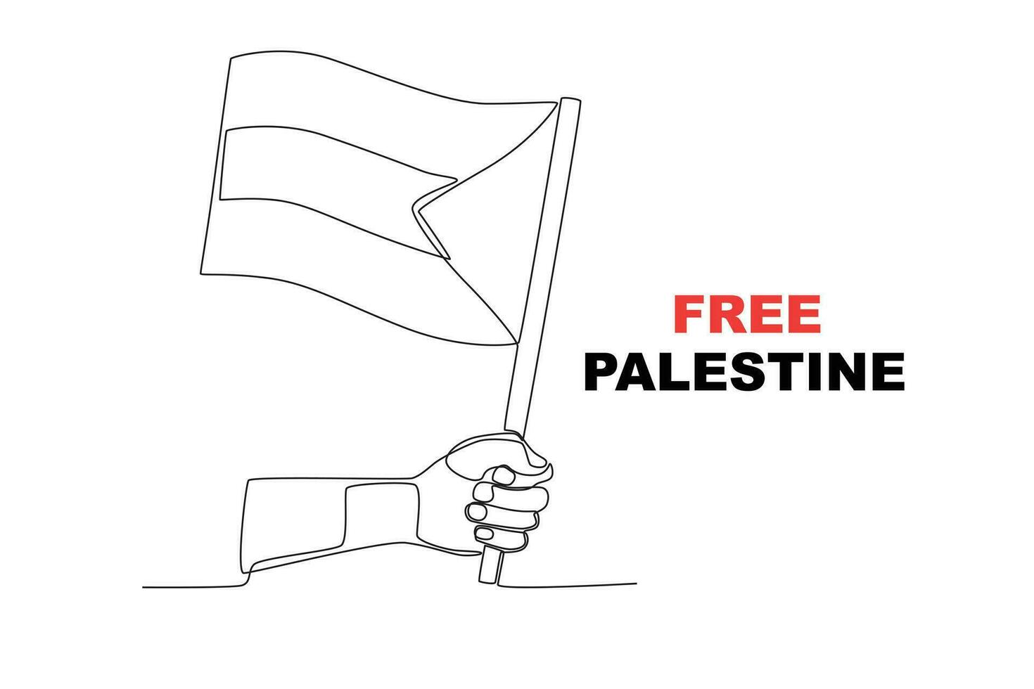 une drapeau de palestinien liberté vecteur