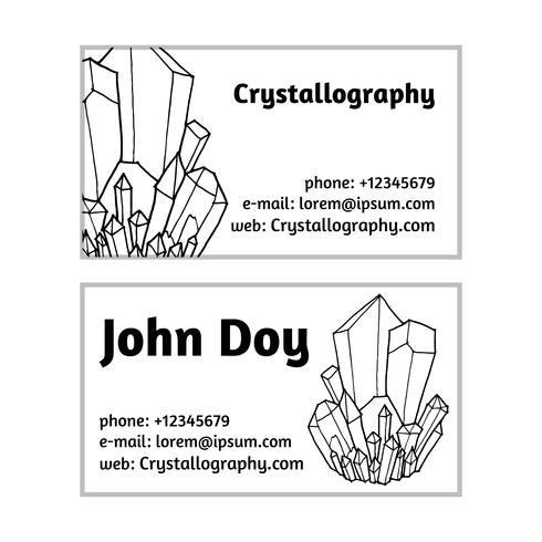cartes de visite en cristallographie vecteur