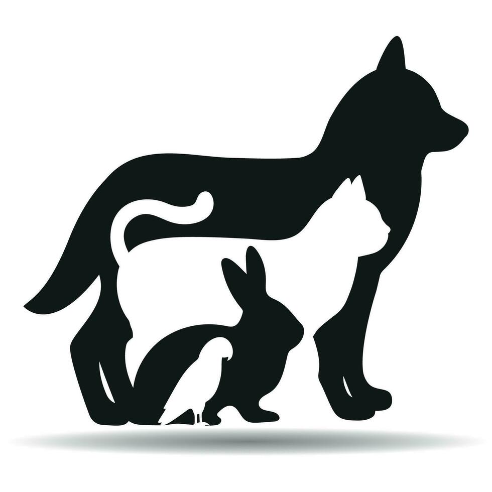 illustration de silhouettes de national animaux vecteur