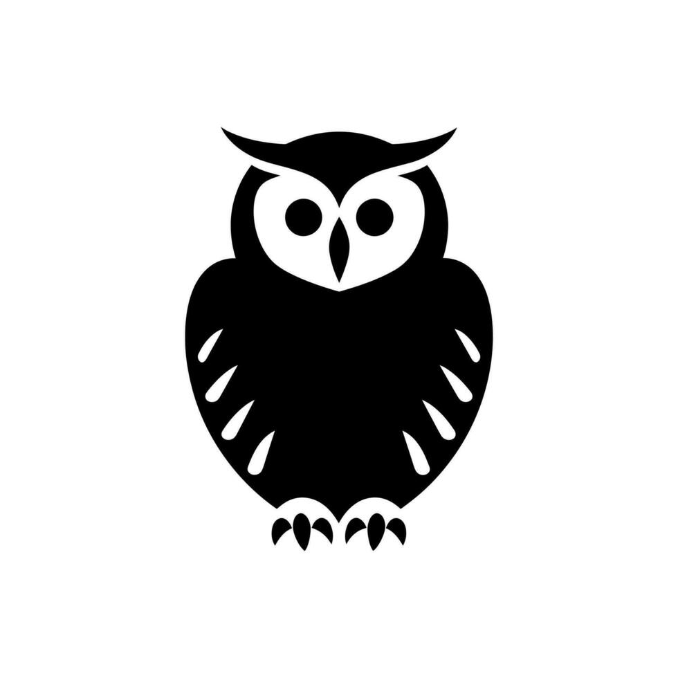 neigeux hibou icône - Facile vecteur illustration