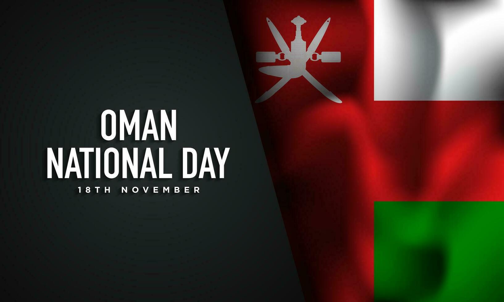 Oman nationale journée Contexte conception. vecteur