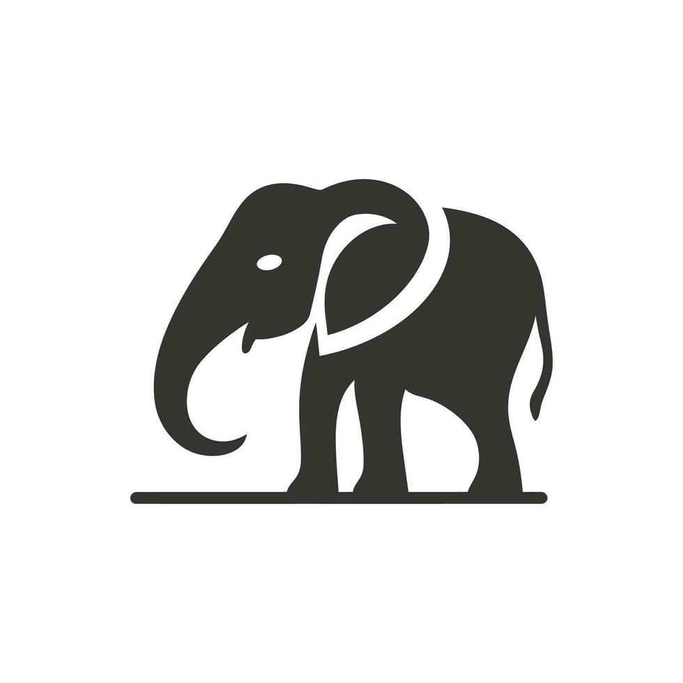 l'éléphant icône sur blanc Contexte - Facile vecteur illustration