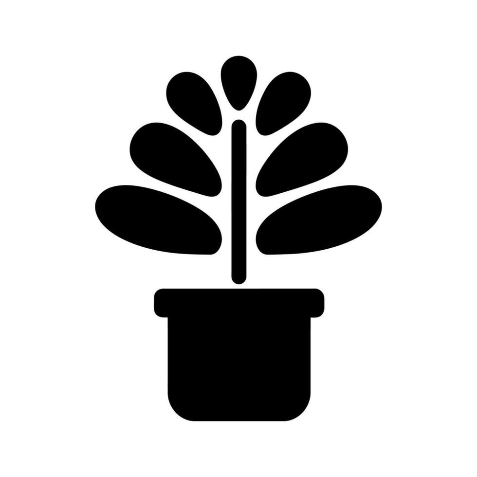 jade plante icône - Facile vecteur illustration