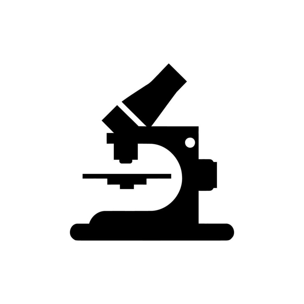 microscope icône sur blanc Contexte vecteur