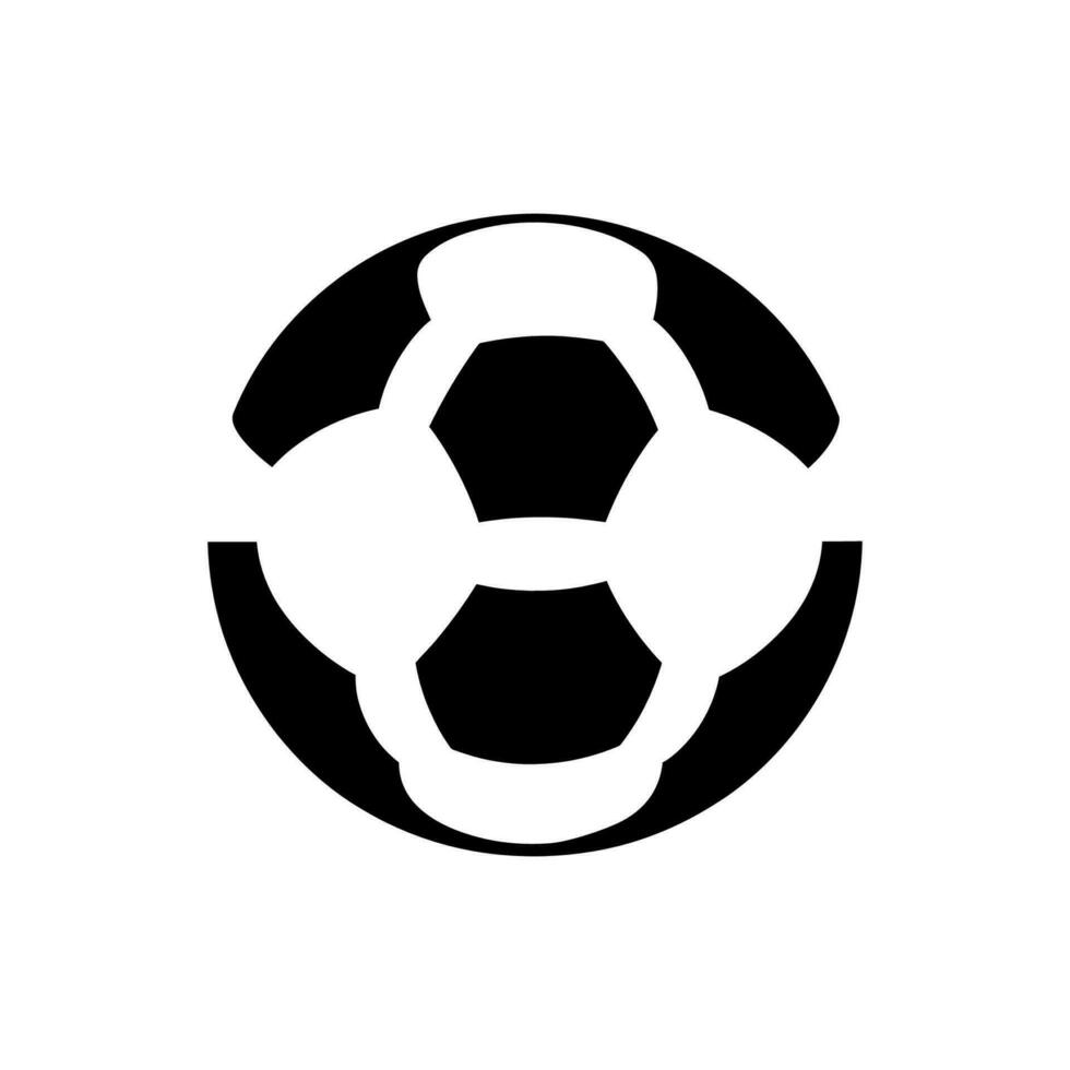 Football icône sur blanc Contexte - Facile vecteur illustration