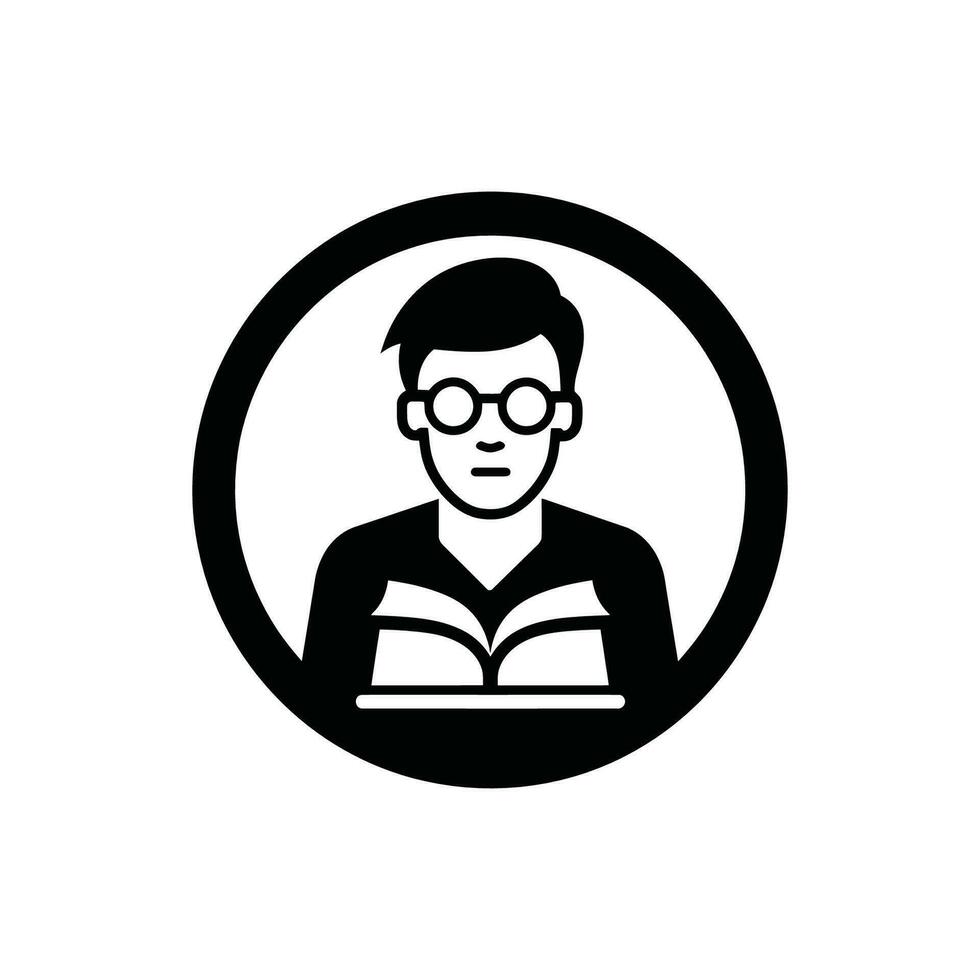 bibliothécaire assistance icône sur blanc Contexte - Facile vecteur illustration