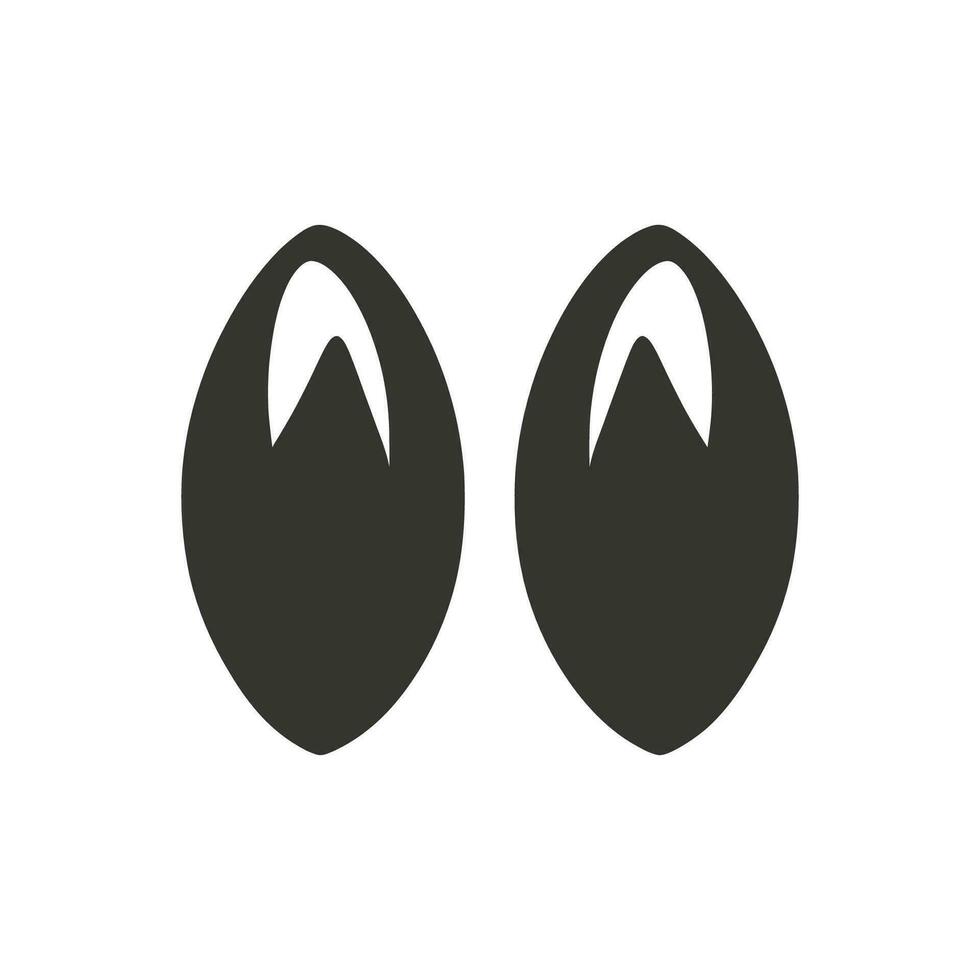 amandes icône sur blanc Contexte - Facile vecteur illustration