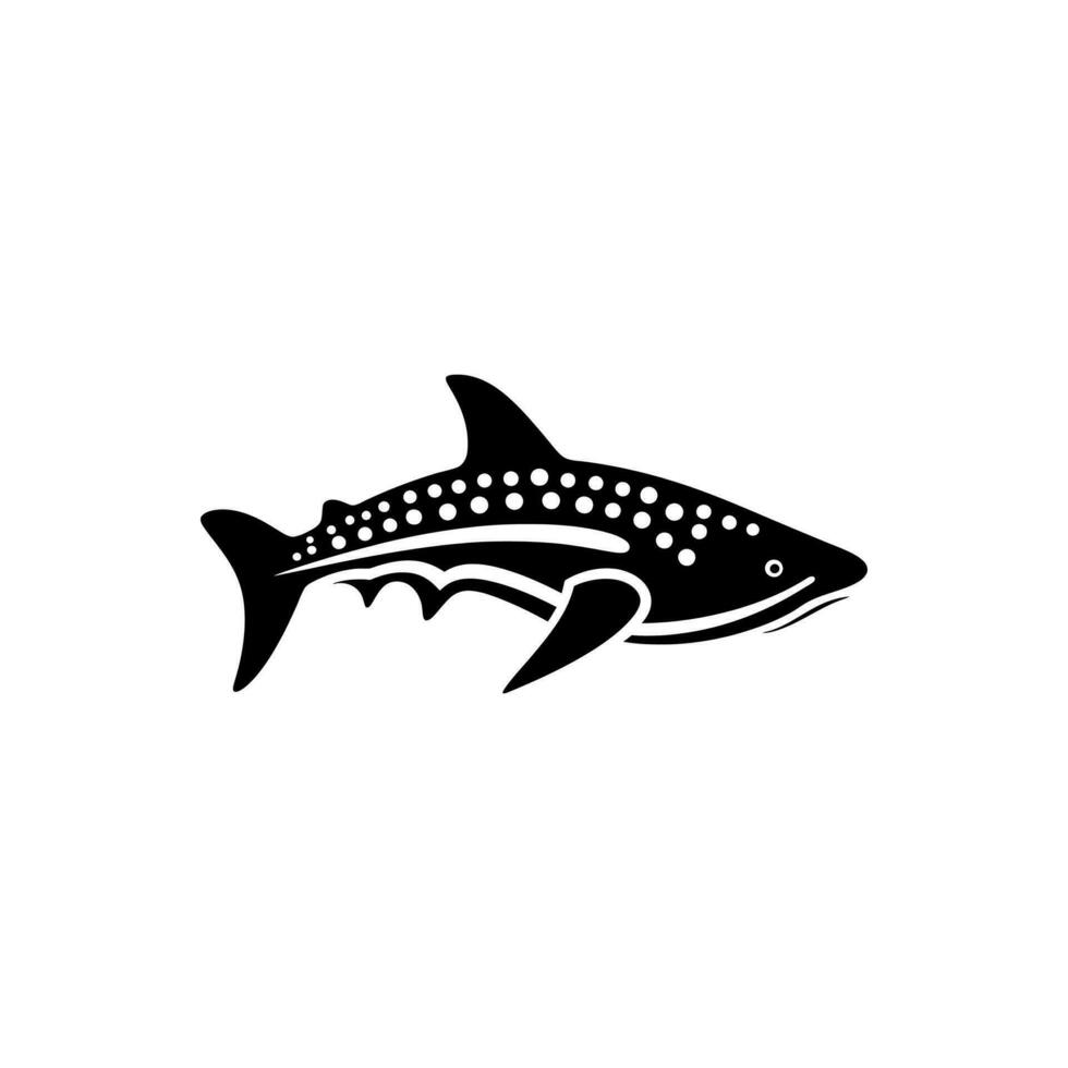baleine requin icône sur blanc Contexte - Facile vecteur illustration