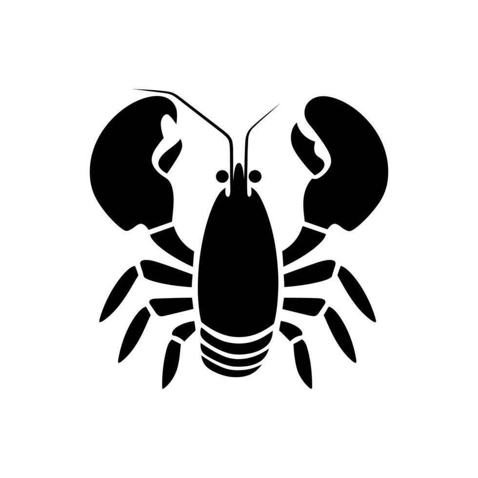 Homard icône sur blanc Contexte - Facile vecteur illustration