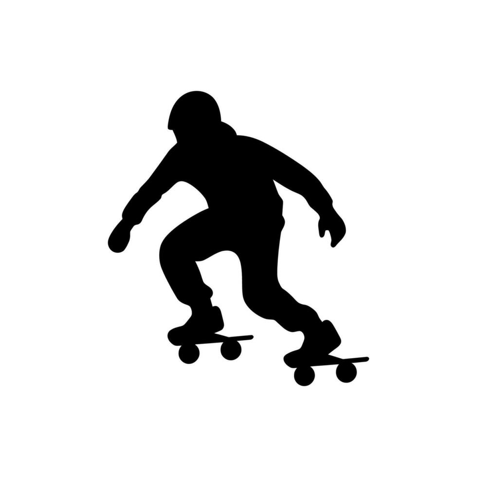 en ligne patinage icône sur blanc Contexte - Facile vecteur illustration