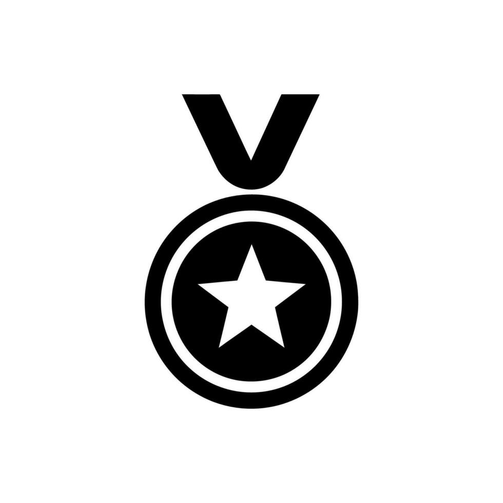 médaille la cérémonie icône sur blanc Contexte - Facile vecteur illustration